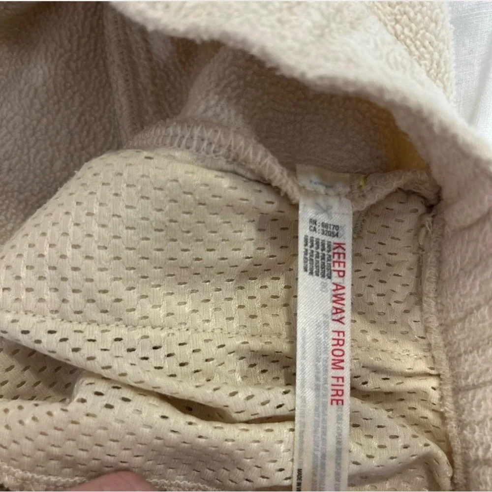 Free People Movement Arena Fleece Jogger Pants Size Small Cream Neon Ankle Zip - Picture 6 of 8